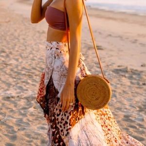 Round Rattan Crossbody